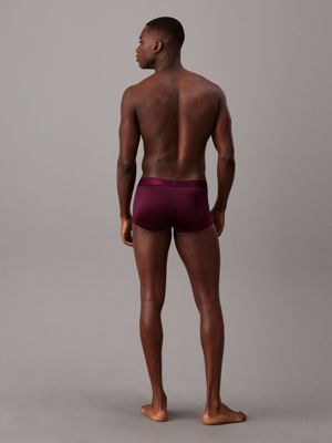 purple glo low rise trunks - tonal logo for men calvin klein