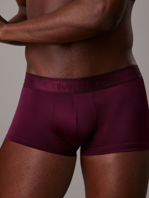 purple glo low rise trunks - tonal logo for men calvin klein