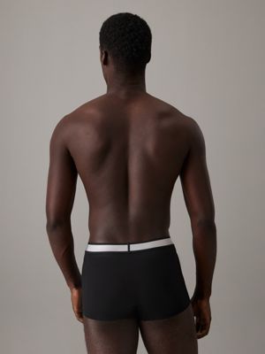 black low rise trunks - tonal logo for men calvin klein