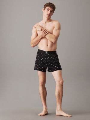 diamond logo_black slim fit boxers - ck established for men calvin klein