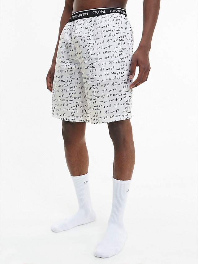 Marker Logo Print_white Pyjama Shorts - CK One undefined men Calvin Klein