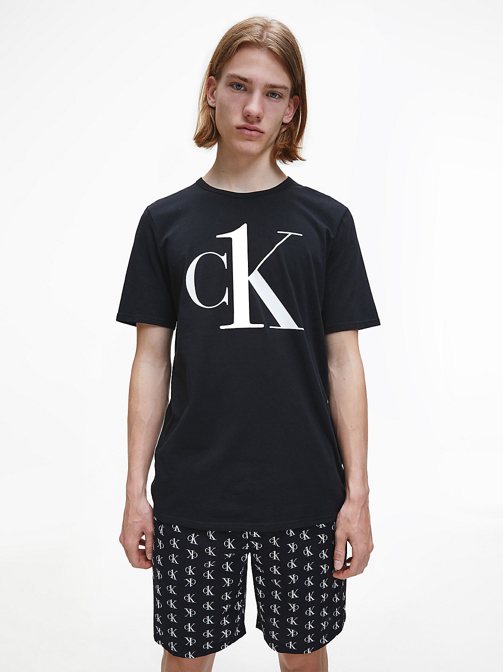 BLACK W. WHITE LOGO Lounge-T-Shirt – CK One undefined Herren Calvin Klein