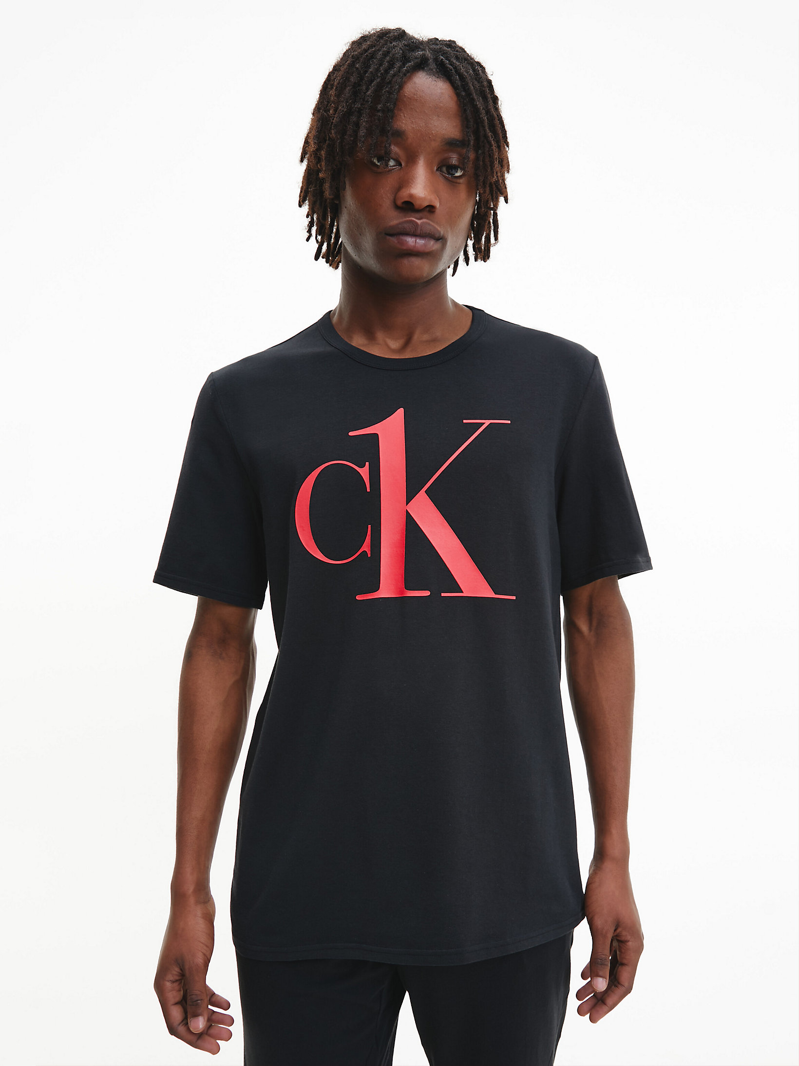 Black W/ Exact Logo Lounge T-Shirt - CK One undefined men Calvin Klein