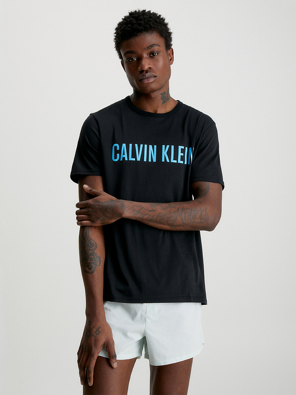 BLACK W/ SIGNATURE BLUE Lounge T-Shirt - Intense Power undefined men Calvin Klein