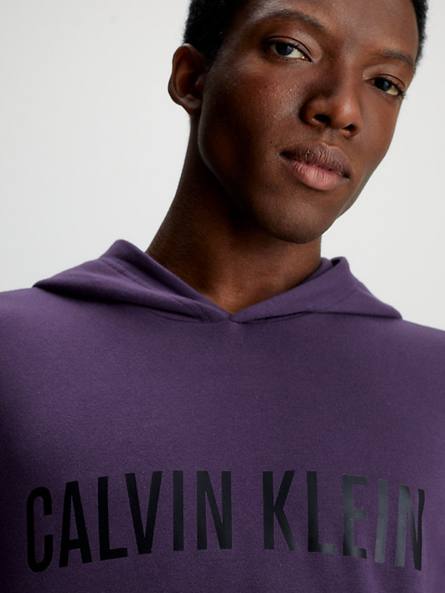 purple lounge hoodie - intense power for men calvin klein