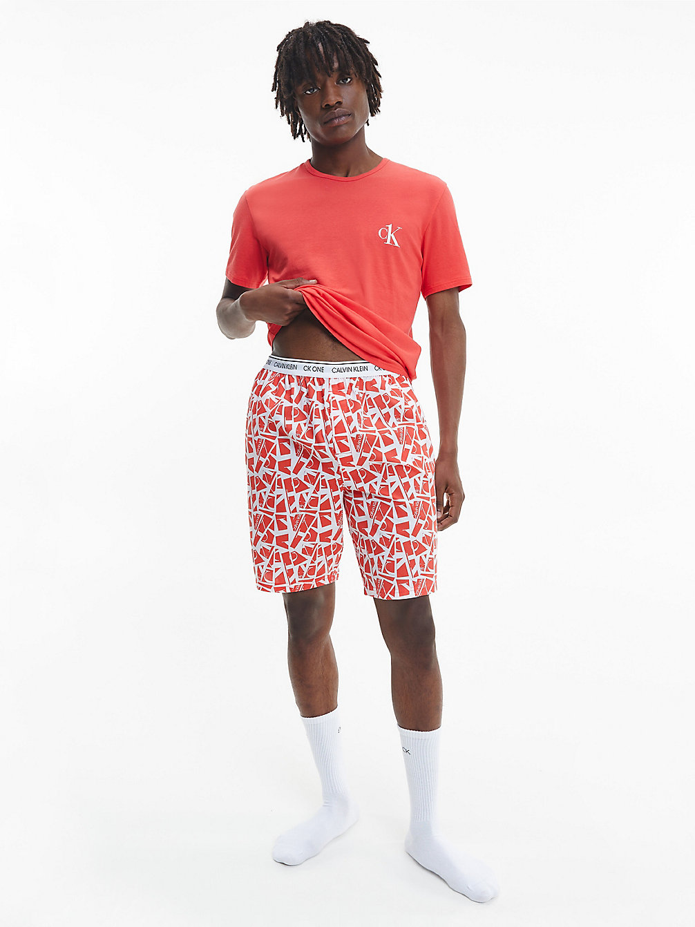 ORG ODSY TP/ SLICED LG PRT_ORG ODSY Shorts-Pyjama-Set – CK One undefined Herren Calvin Klein