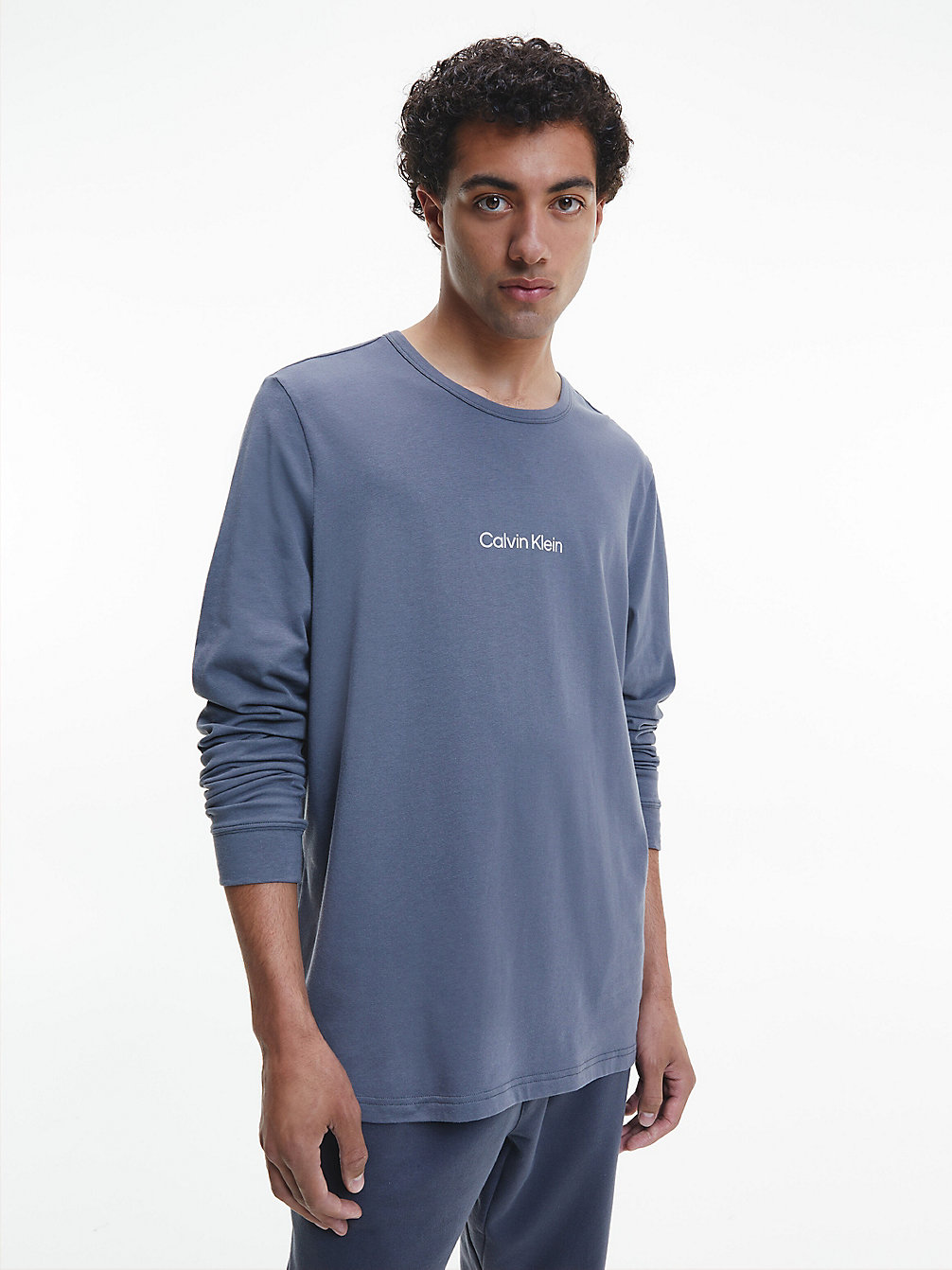 SLEEK GREY > T-Shirt Z Długim Rękawem Po Domu - Modern Structure > undefined Mężczyźni - Calvin Klein