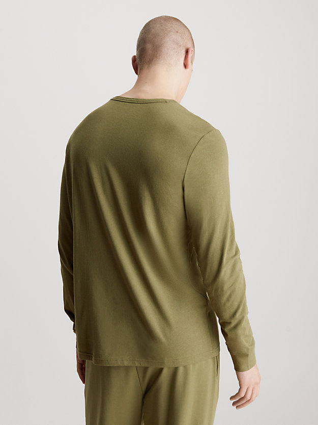olive branch lounge long-sleeve t-shirt - modern structure for men calvin klein