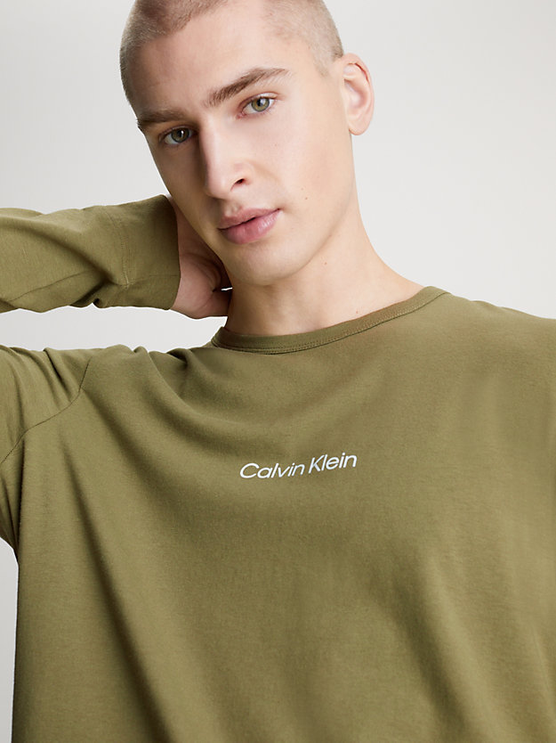 olive branch lounge long-sleeve t-shirt - modern structure for men calvin klein