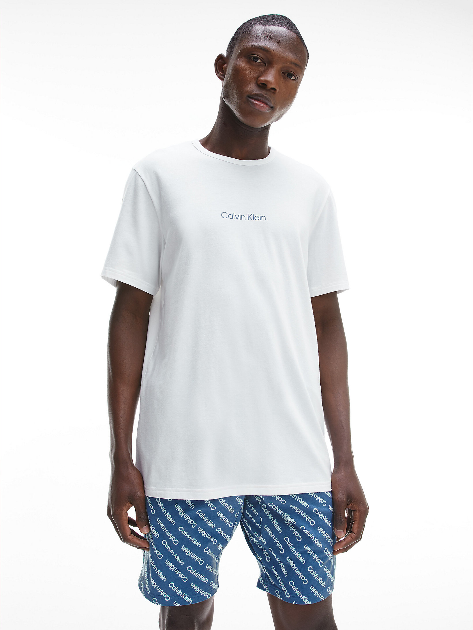Ensemble De Pyjama Court - Modern Structure > White Top, 45 Shadow Logo Bottom > undefined hommes > Calvin Klein