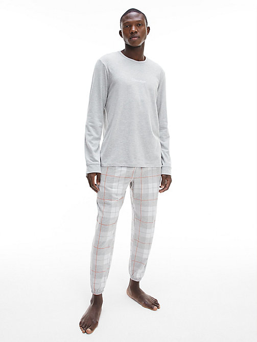 Chemises de nuit Calvin Klein pour homme en coloris Gris Homme Vêtements Vêtements de nuit Pyjamas et vêtements dintérieur Pyjama coton droite Pyjamas 