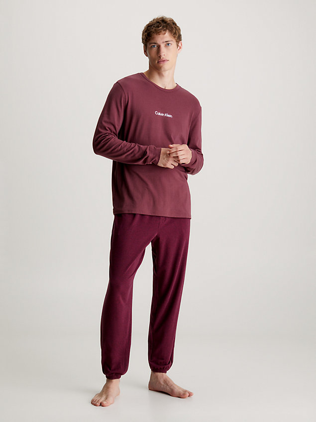 ensemble de pyjama long - modern structure ensemble-de-pyjama-long-modern-structure-000nm2178egvk pour hommes calvin klein