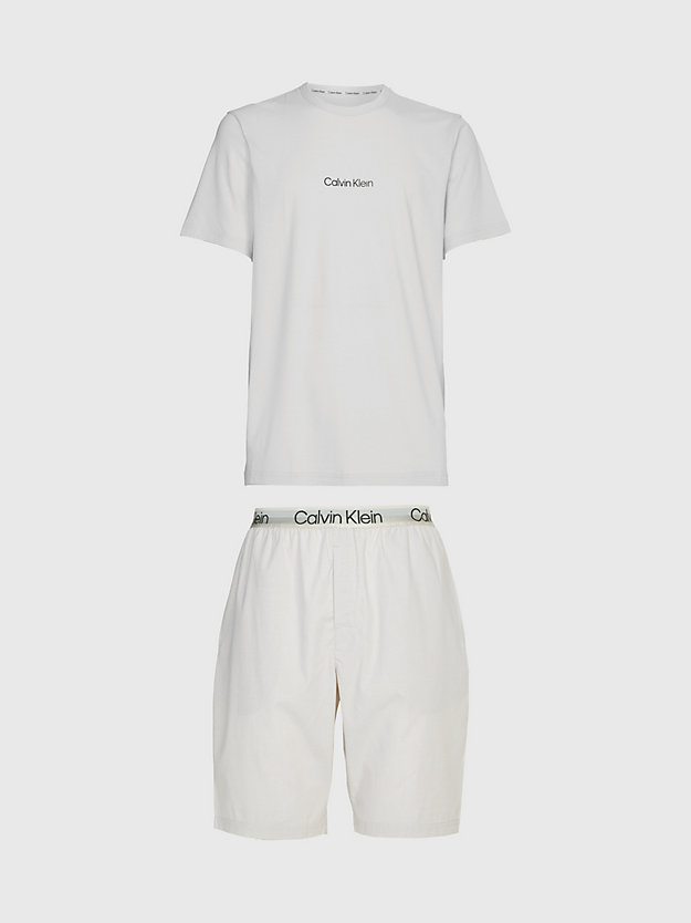 svr birch top shorts pyjama set - modern structure for men calvin klein