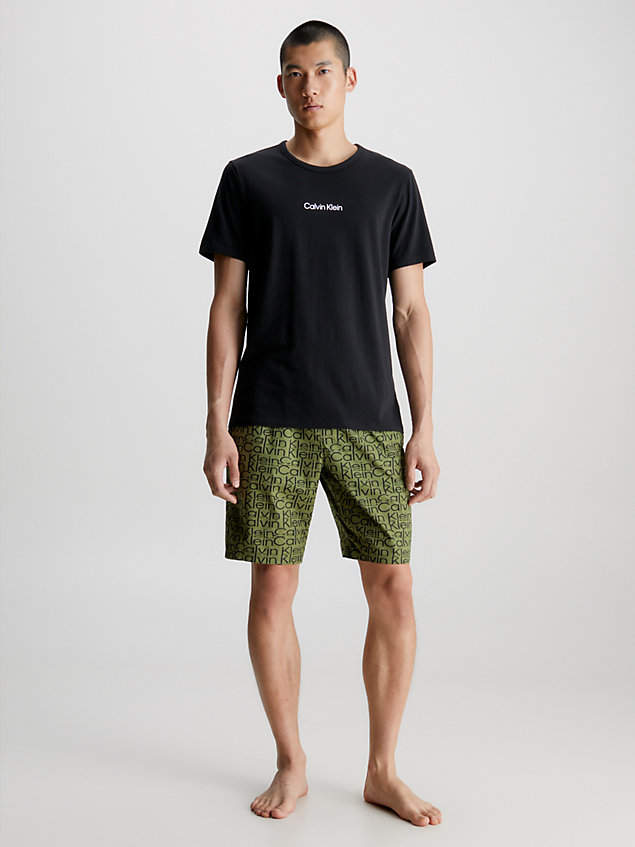 shorts-pyjama-set-modern-structure-000nm2183egvm shorts pyjama set - modern structure for men calvin klein