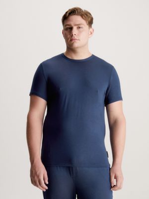 camiseta de pijama de lana suave - ultra soft blue de hombre calvin klein