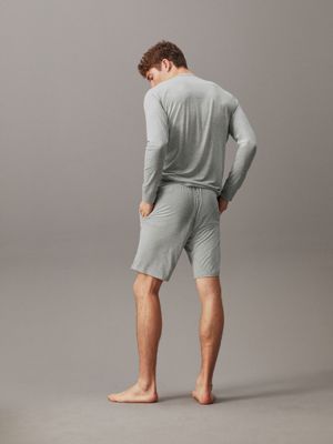 Pantaloncini Pigiama Uomo Confezione 2 Pezzi - Morbido Rayon-Spandex, Cintura Regolabile, Tasche, Per Casa Ed Estate - Foto 10