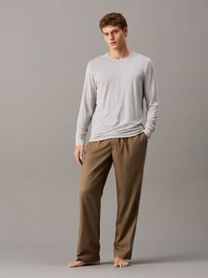 grey heather lounge sweatshirt - ultra soft for men calvin klein