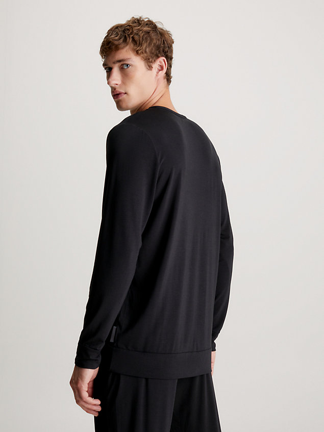 black lounge sweatshirt - ultra soft for men calvin klein