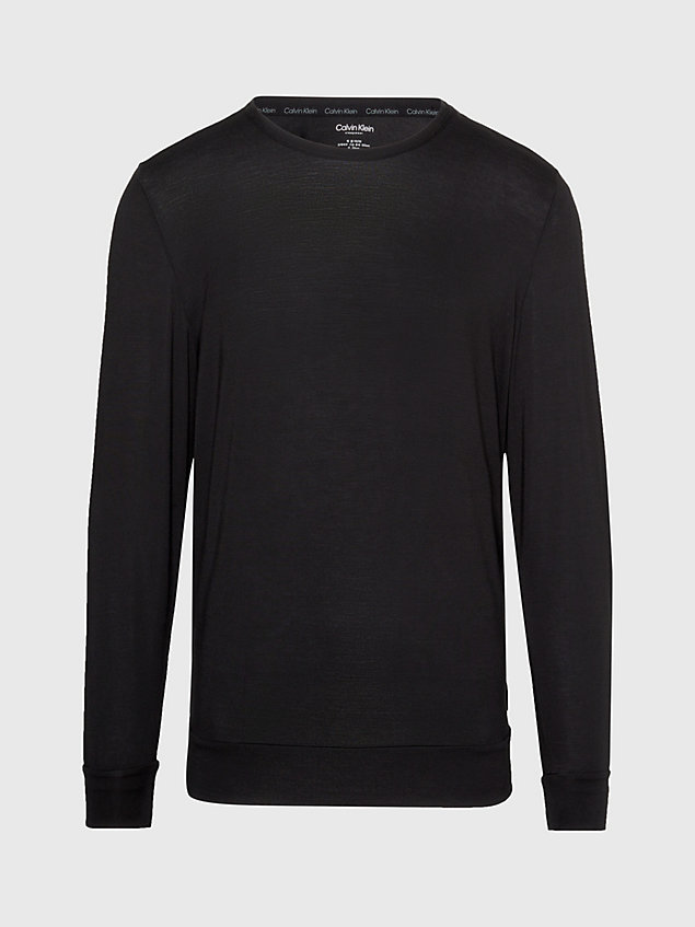 black lounge sweatshirt - ultra soft for men calvin klein