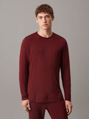 red lounge sweatshirt - ultra soft for men calvin klein