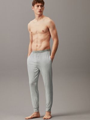 grey heather lounge joggers - ultra soft for men calvin klein