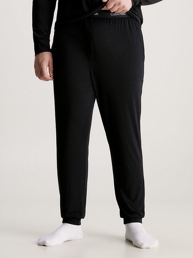 black spodnie dresowe po domu - ultra soft dla mężczyźni - calvin klein