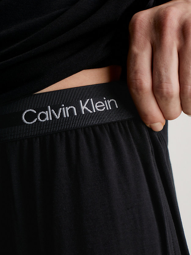 black spodnie dresowe po domu - ultra soft dla mężczyźni - calvin klein