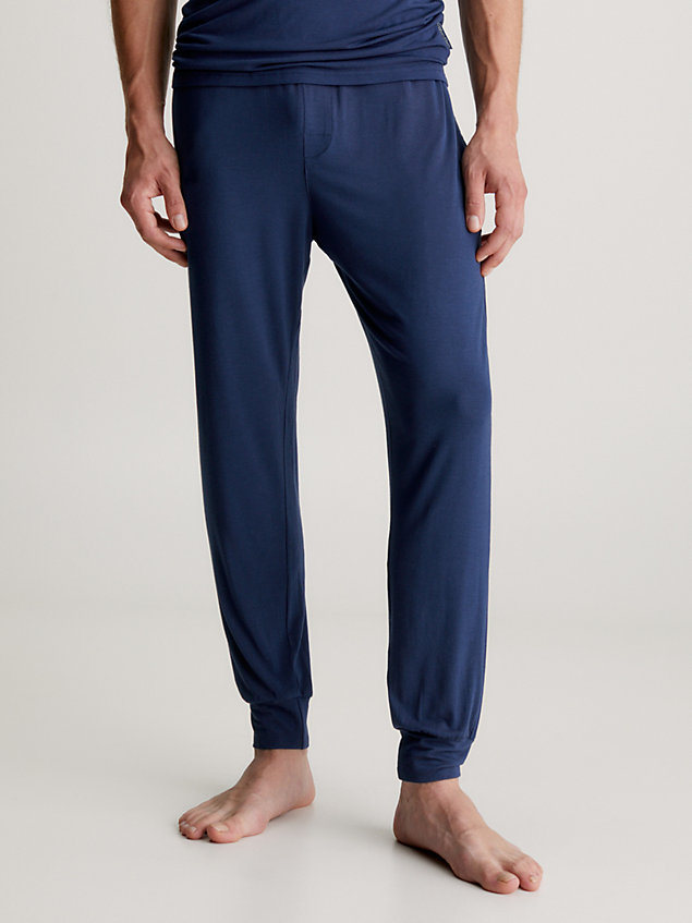 pantaloni della tuta lounge - ultra soft blue da uomo calvin klein