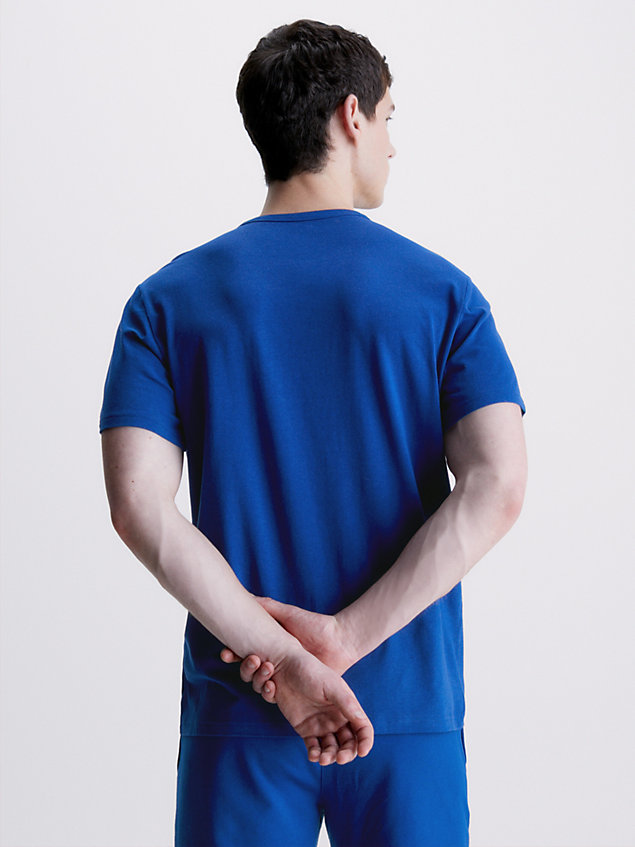 blue lounge t-shirt - steel cotton for men calvin klein