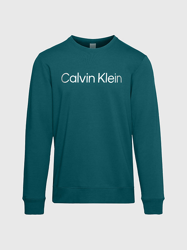 atlantic deep lounge sweatshirt - steel cotton for men calvin klein