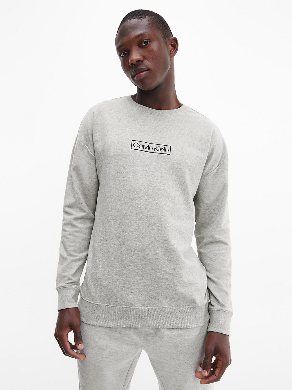 GREY HEATHER Lounge Sweatshirt - Reimagined  Heritage undefined men Calvin Klein