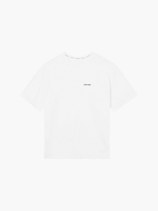 white lounge t-shirt - modern cotton for men calvin klein