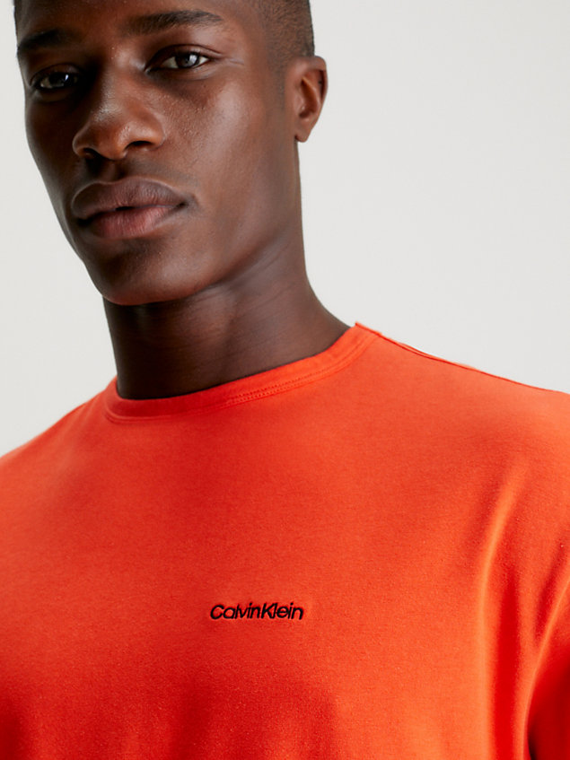 camiseta de estar por casa - modern cotton orange de hombre calvin klein