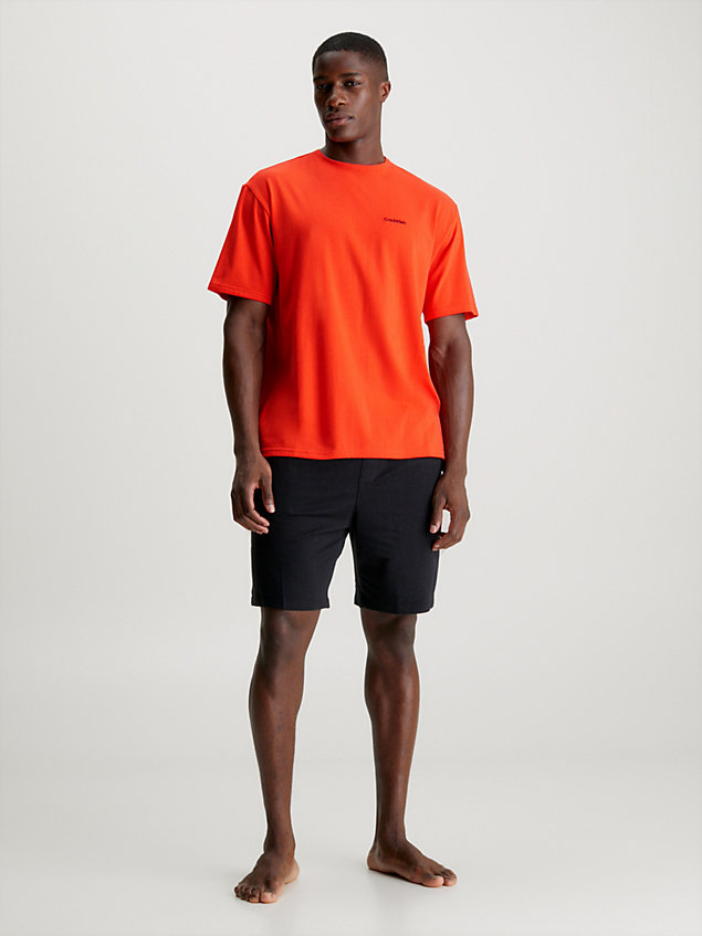 camiseta de estar por casa - modern cotton orange de hombre calvin klein
