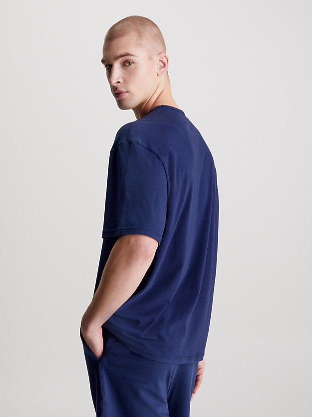 blue shadow lounge t-shirt - modern cotton for men calvin klein