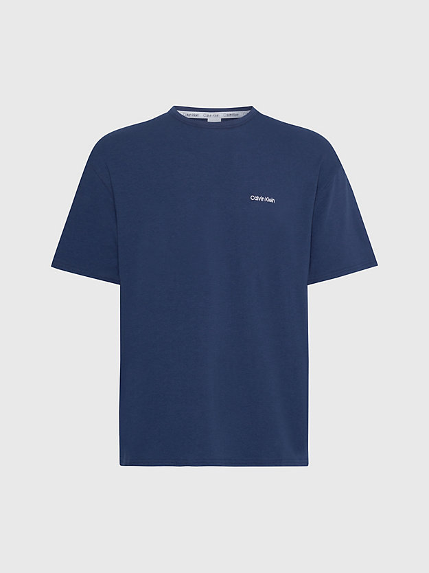 blue shadow lounge t-shirt - modern cotton for men calvin klein