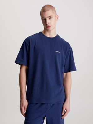 Mens Calvin Klein blue Logo Lounge T-Shirt