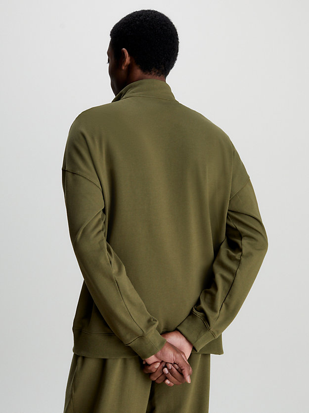 dark olive lounge-sweatshirt - modern cotton für herren - calvin klein