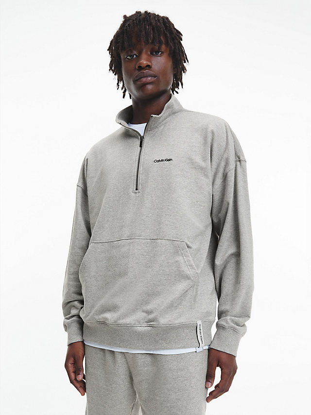 Grey Heather Lounge Sweatshirt - Modern Cotton undefined men Calvin Klein