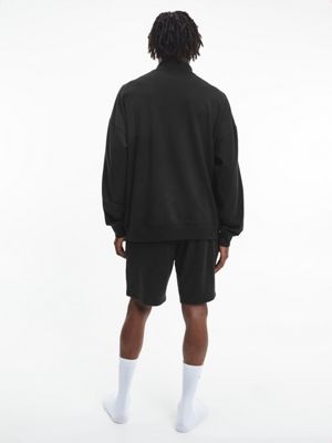 black lounge sweatshirt - modern cotton for men calvin klein