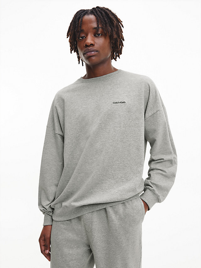 Grey Heather Lounge Sweatshirt - Modern Cotton undefined men Calvin Klein