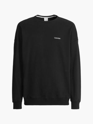 Calvin Klein Men's Modern Cotton Lounge Crewneck Sweatshirt, Black