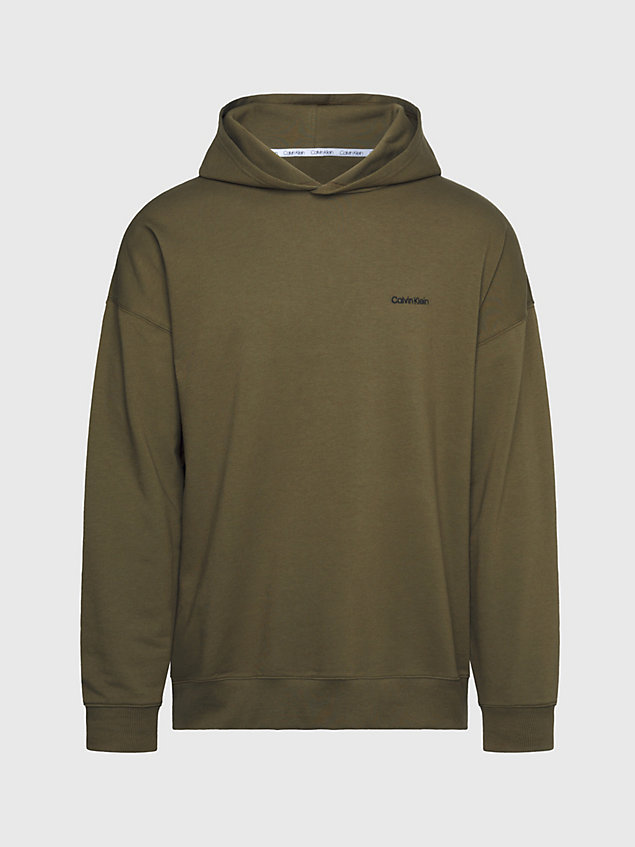 green lounge hoodie - modern cotton for men calvin klein