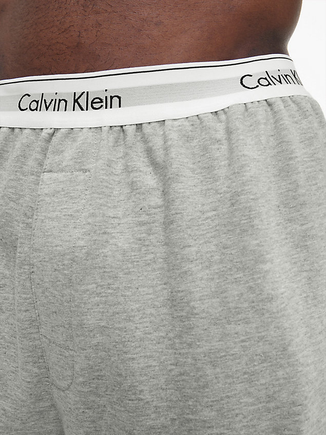 grey lounge joggers - modern cotton for men calvin klein