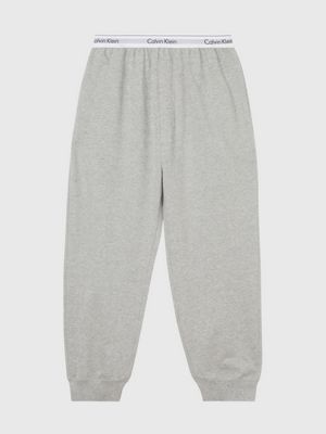 grey heather lounge joggers - modern cotton terry for men calvin klein