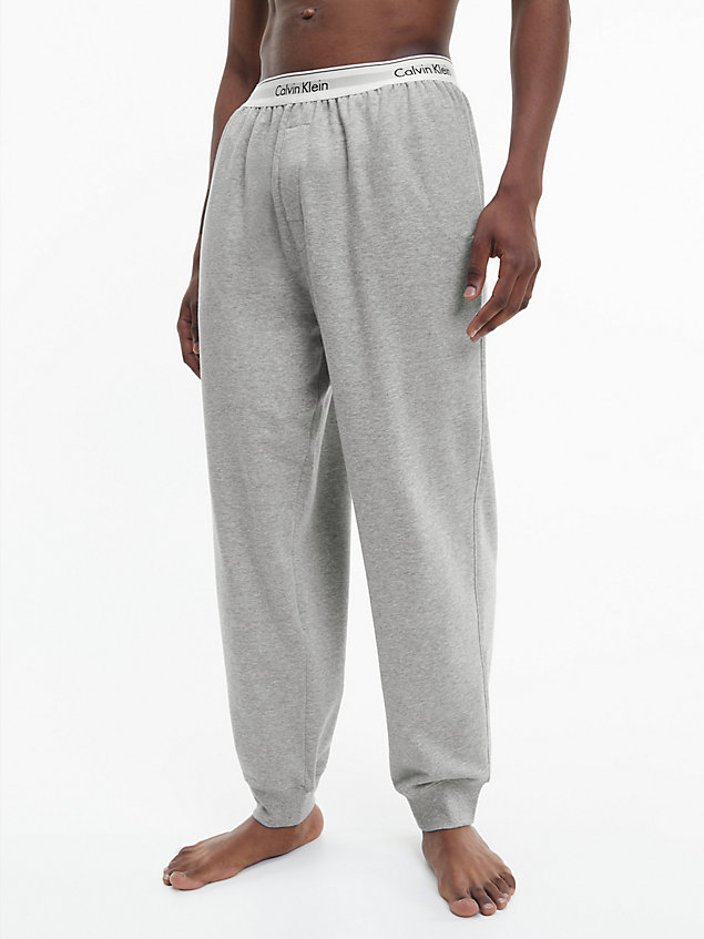 pantalon de jogging d'intérieur - modern cotton terry grey pour hommes calvin klein