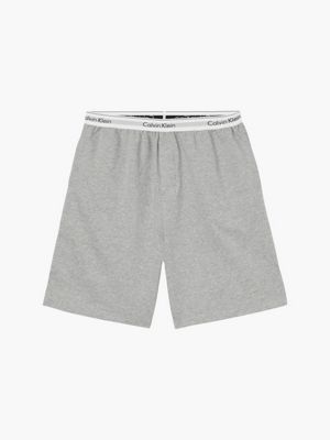 Calvin Klein cotton sleep shorts in light gray