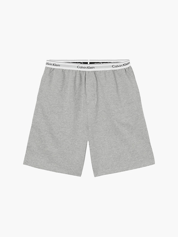 grey heather lounge shorts - modern cotton for men calvin klein