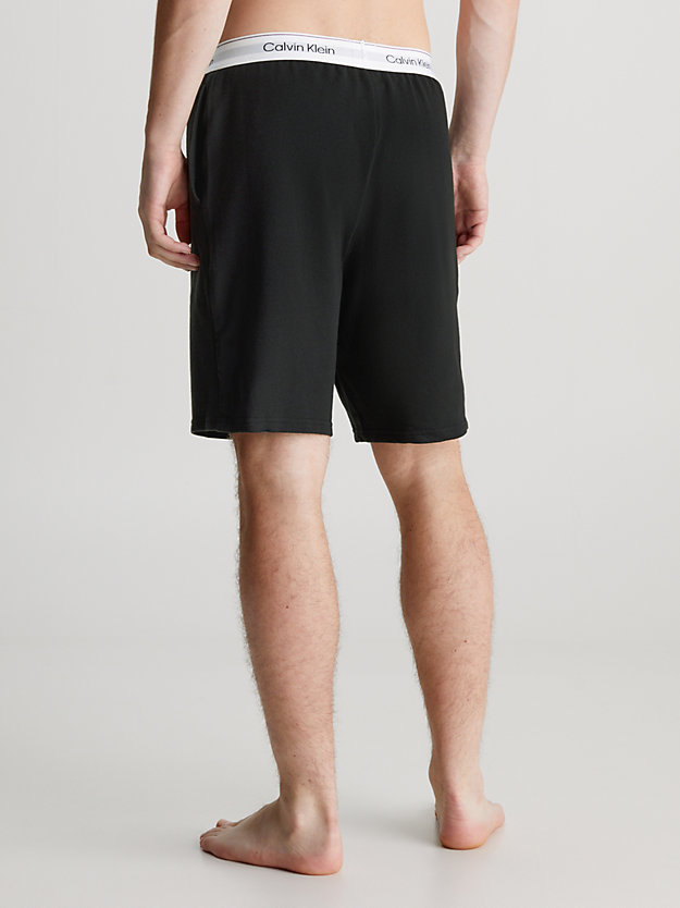 black lounge shorts - modern cotton terry for men calvin klein
