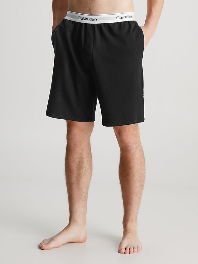 black lounge shorts - modern cotton for men calvin klein